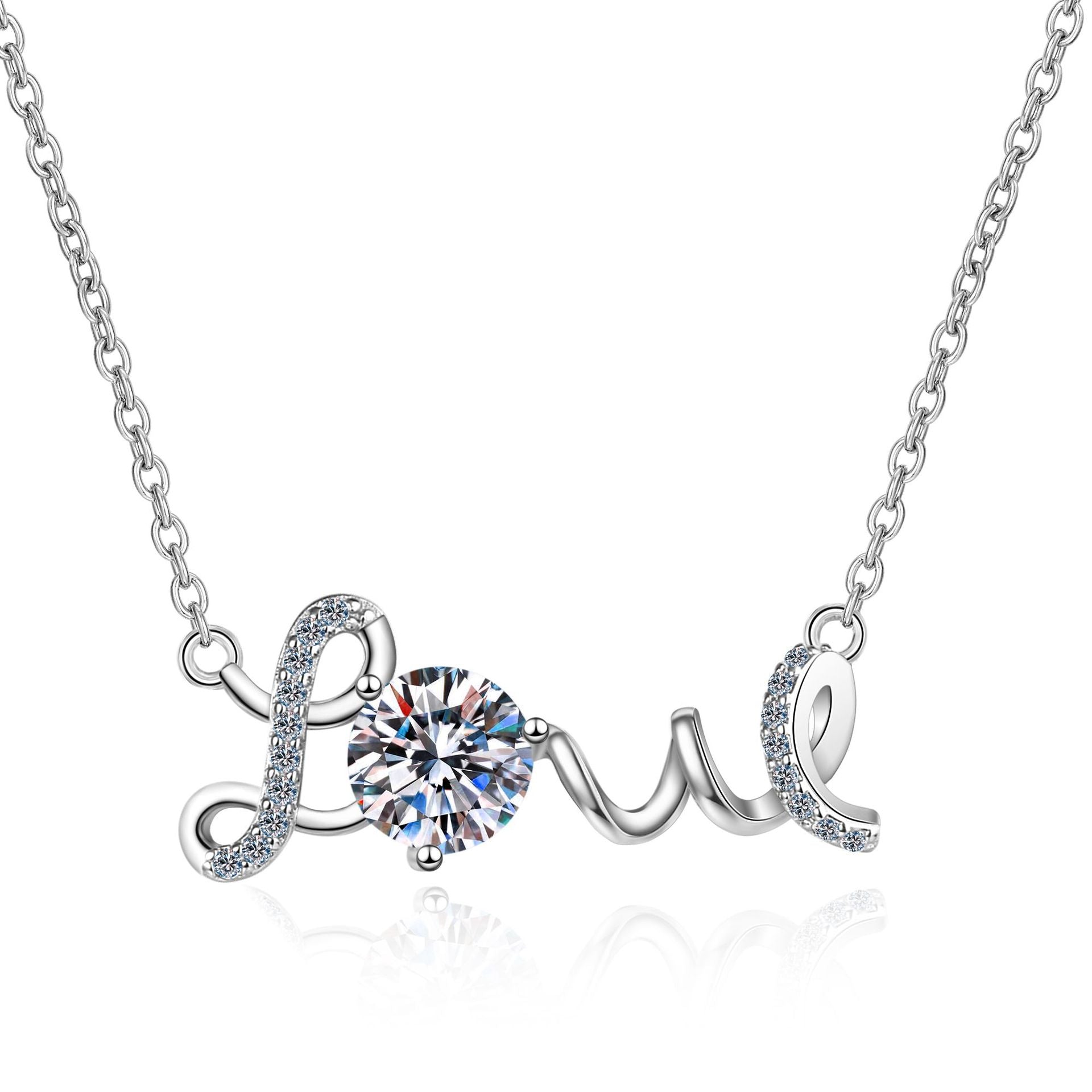 Wholesale 925 Sterling Silver 1 Carat Moissanite Necklace